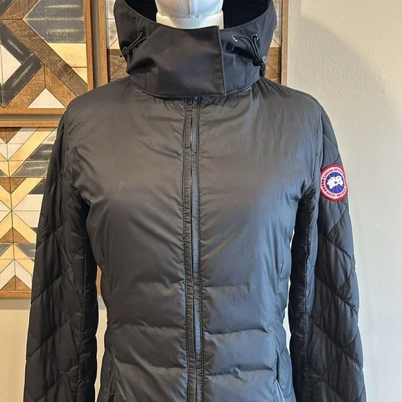 Canada Goose Stellarton Hooded Down Coat Jacket Black XS *As-Is* - Picture 2 of 13